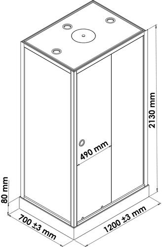 Cabine de douche Hydromassante NOGEA SLIM 120x70x212cm